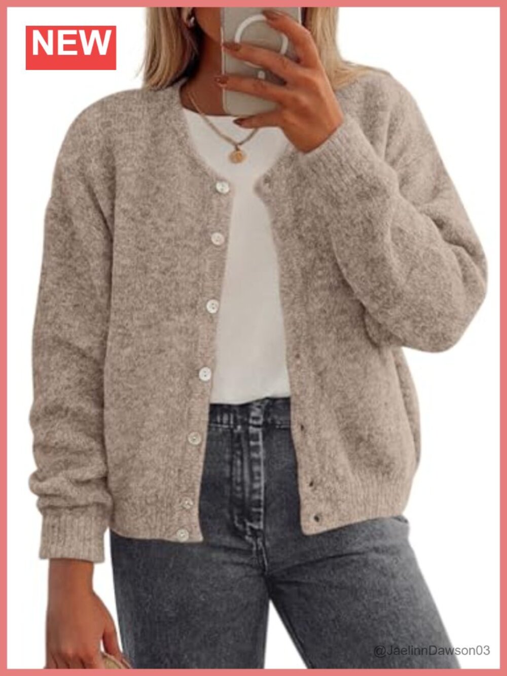 Womens Long Sleeve Button Down Rib Knit Cardigan Sweater Loose Fit